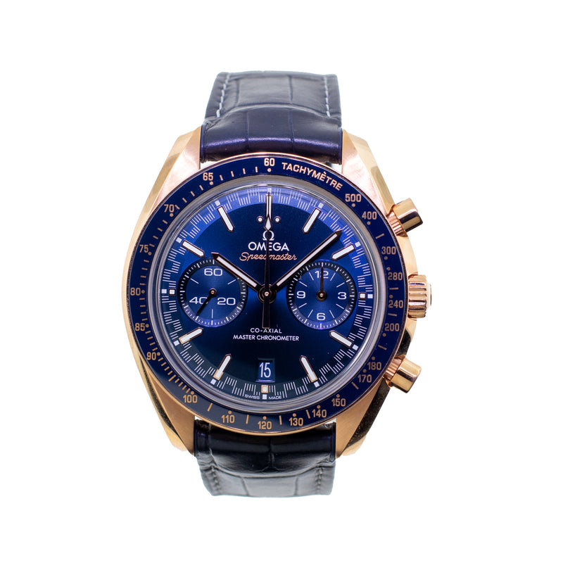 Omega Speedmaster Racing 44.25mm Rose Gold Blue Index Dial 329.53.44.51-Da Vinci Fine Jewelry