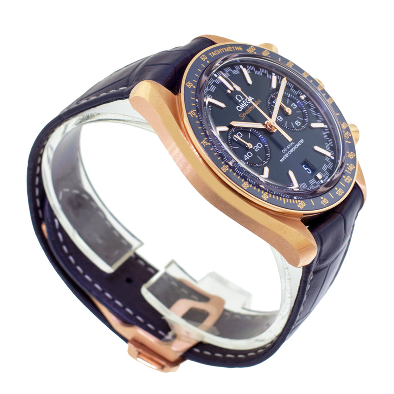 Omega Speedmaster Racing 44.25mm Rose Gold Blue Index Dial 329.53.44.51-Da Vinci Fine Jewelry