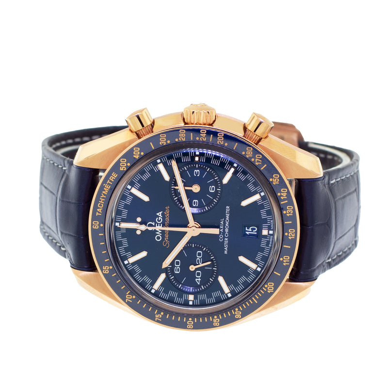 Omega Speedmaster Racing 44.25mm Rose Gold Blue Index Dial 329.53.44.51-Da Vinci Fine Jewelry