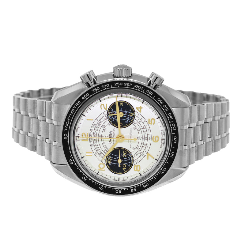 Omega Speedmaster Chronoscope Co‑Axial Master Chronometer 43mm Steel Silver Arabic Paris 2024 Special Edition 522.30.43.51.02.001-Da Vinci Fine Jewelry