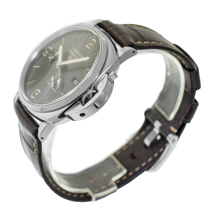 Panerai Luminor Due 3 Days Gmt Stainless Steel 45mm Brown Arabic Dial - PAM00944-Da Vinci Fine Jewelry
