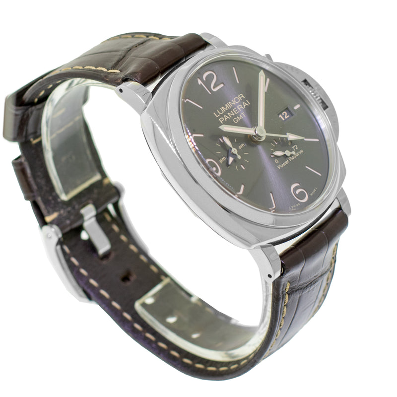 Panerai Luminor Due 3 Days Gmt Stainless Steel 45mm Brown Arabic Dial - PAM00944-Da Vinci Fine Jewelry