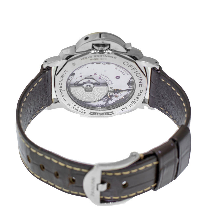 Panerai Luminor Due 3 Days Gmt Stainless Steel 45mm Brown Arabic Dial - PAM00944-Da Vinci Fine Jewelry