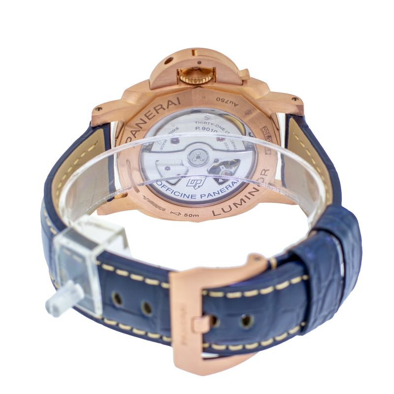 Panerai Luminor Marina Rose Gold Blue Arabic 44mm PAM01112-Da Vinci Fine Jewelry