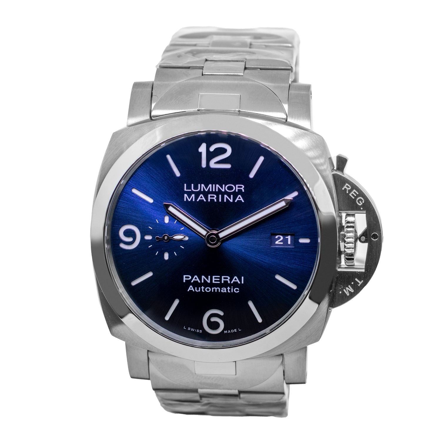 Panerai Luminor Marina Specchio Steel Blue Arabic 44mm PAM01316