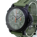 Panerai Luminor Chrono Flyback Black Ceramic Green Arabic 44mm PAM01498-Da Vinci Fine Jewelry