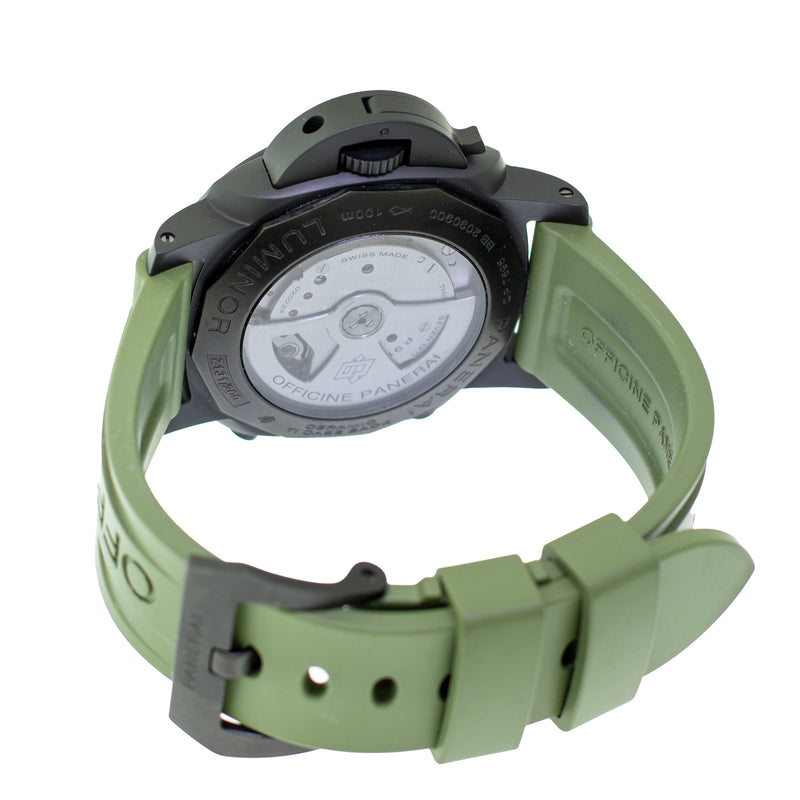 Panerai Luminor Chrono Flyback Black Ceramic Green Arabic 44mm PAM01498-Da Vinci Fine Jewelry