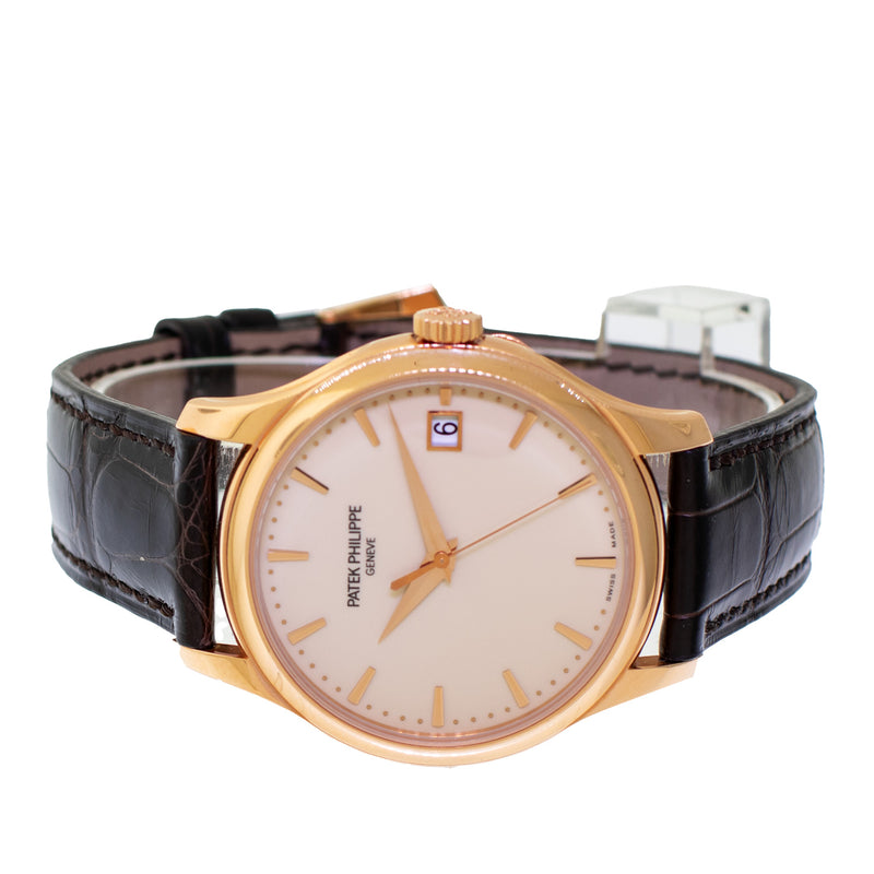 Patek Philippe Calatrava Rose Gold Ivory Index Dial & Rose Gold Bezel 5227R-001-Da Vinci Fine Jewelry