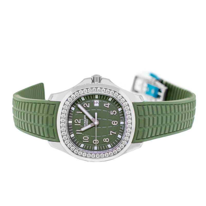 Patek Philippe AQUANAUT Stainless Steel Khaki Green Arabic Dial