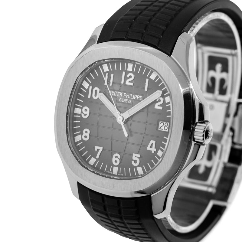 Patek Philippe AQUANAUT Stainless Steel Black embossed Dial & Smooth Bezel 5167-Da Vinci Fine Jewelry