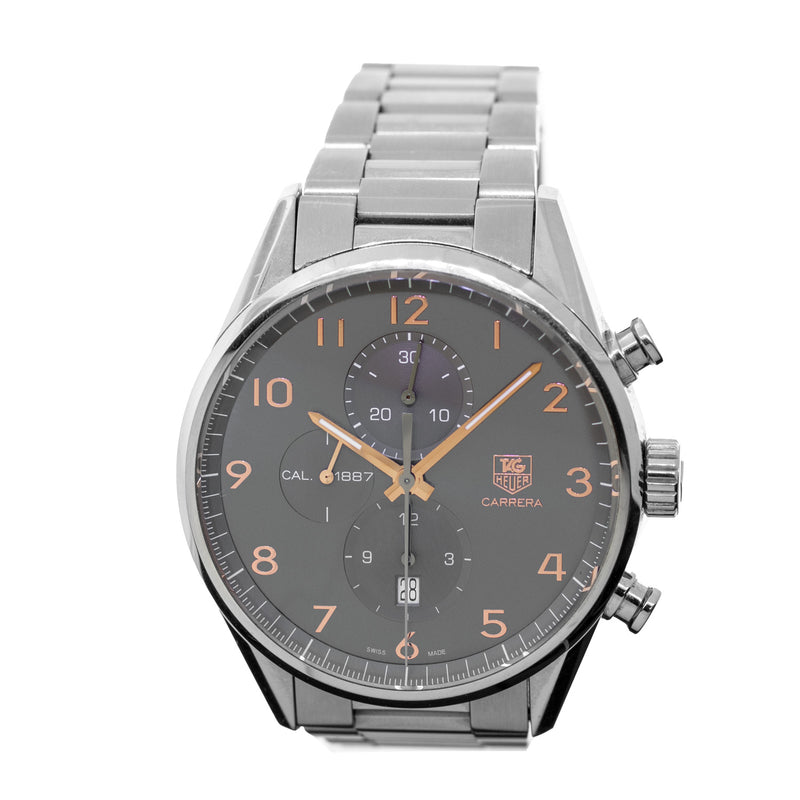 TAG Heuer Carrera 43mm Stainless Steel with Grey Arabic Dial CAR2013-4-Da Vinci Fine Jewelry