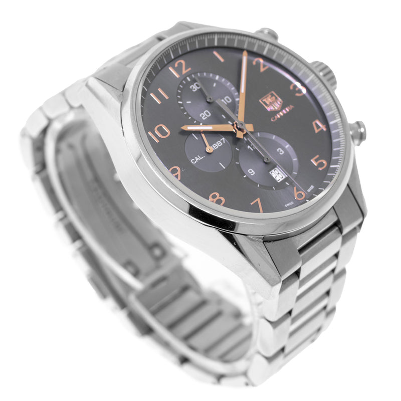 TAG Heuer Carrera 43mm Stainless Steel with Grey Arabic Dial CAR2013-4-Da Vinci Fine Jewelry