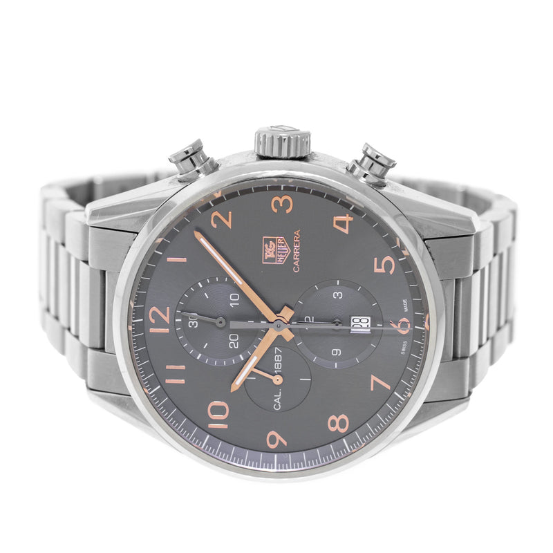 TAG Heuer Carrera 43mm Stainless Steel with Grey Arabic Dial CAR2013-4-Da Vinci Fine Jewelry