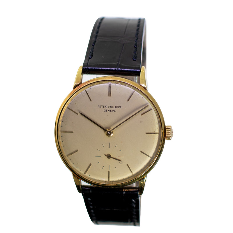 Patek Philippe Vintage Calatrava Yellow Gold Ivory Index Dial-Da Vinci Fine Jewelry
