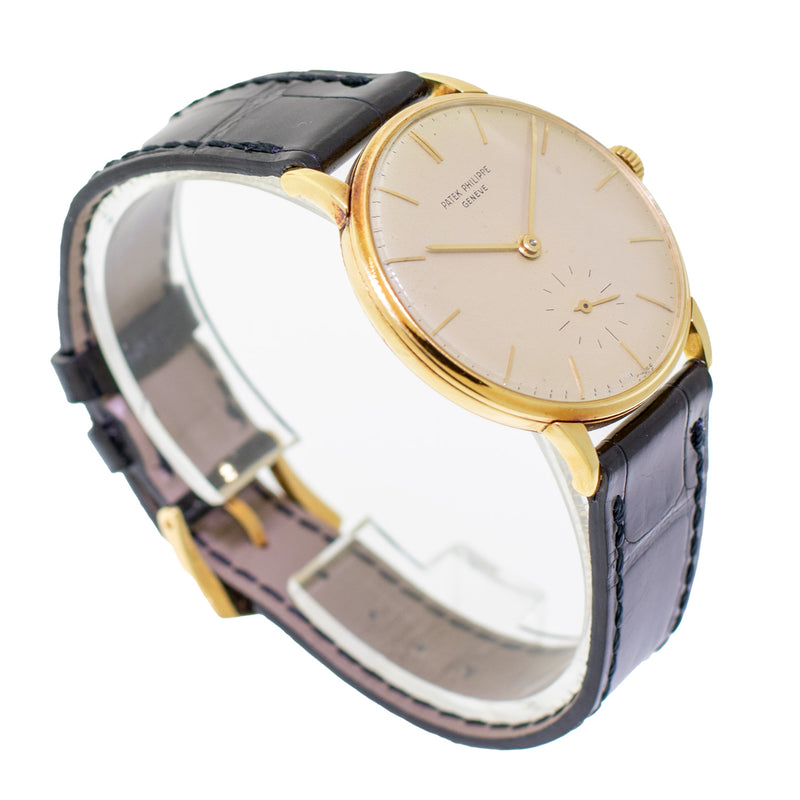 Patek Philippe Vintage Calatrava Yellow Gold Ivory Index Dial-Da Vinci Fine Jewelry