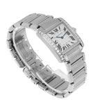 Cartier Tank Francaise 30mm x 25mm Stainless Steel Silver Roman Dial, Diamond Bezel W4TA0009-Da Vinci Fine Jewelry