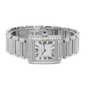 Cartier Tank Francaise 30mm x 25mm Stainless Steel Silver Roman Dial, Diamond Bezel W4TA0009-Da Vinci Fine Jewelry