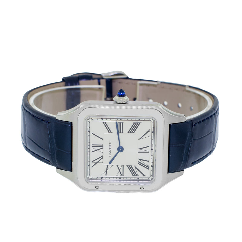 Cartier Santos - Dumont 31.4mm Steel Silver Dial WSSA0022-Da Vinci Fine Jewelry