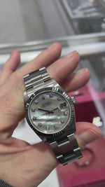 Rolex Datejust 31mm White Gold & Steel Mother of Pearl Diamond Dial & Fluted Bezel 78274