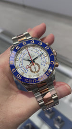 Rolex Yacht-Master II 44mm EveRose Gold & Steel White Dial & Blue Bezel 116681