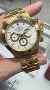 Rolex Daytona 40mm 18K Yellow Gold White Dial & Yellow Gold Bezel 16528 - unpolished