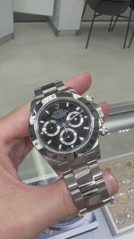 Rolex Daytona New Old Stock 40mm Stainless Steel Black Dial & Steel Bezel 116520