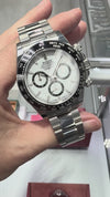 Rolex Daytona "White Panda" New Old Stock 40mm Stainless Steel White Dial & Black Bezel 126500