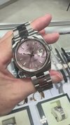 Rolex Datejust 36mm Stainless Steel Pink Index Dial & Smooth Bezel 116200