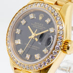 Rolex Lady-Datejust 26mm Yellow Gold Black Diamond Dial & Bezel 79178-Da Vinci Fine Jewelry