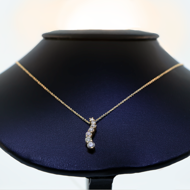 Diamond Pendant Necklace - 14K Yellow Gold-Da Vinci Fine Jewelry