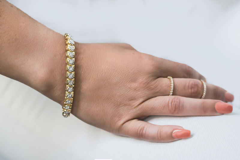 Diamond Tennis Bracelet -14K Yellow Gold - 1.00ct-Da Vinci Fine Jewelry