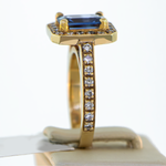 Custom Sapphire Center Stone Ring - 14K Yellow Gold-Da Vinci Fine Jewelry