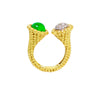 Italian Designer Fashion Ring - 18K Yellow Gold - Diamond: 0.85ct-Da Vinci Fine Jewelry