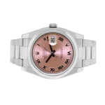 Rolex Datejust 36mm Stainless Steel Salmon Roman Dial Smooth Bezel 116200-Da Vinci Fine Jewelry