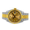 Rolex Datejust 36mm Yellow Gold & Steel Champagne Diamond Dial Fluted Bezel 116233-Da Vinci Fine Jewelry
