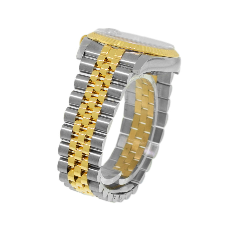 Rolex Datejust 36mm Yellow Gold & Steel Champagne Index Dial Fluted Bezel 116233-Da Vinci Fine Jewelry