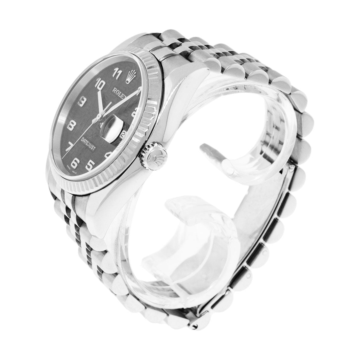 Rolex Datejust 36mm Black Roman Dial & Fluted Bezel 116234