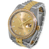 Rolex Datejust 36mm Yellow Gold & Steel Champagne Diamond Dial Diamond Bezel 116243-Da Vinci Fine Jewelry