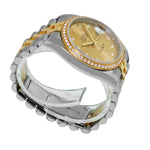 Rolex Datejust 36mm Yellow Gold & Steel Champagne Diamond Dial Diamond Bezel 116243-Da Vinci Fine Jewelry