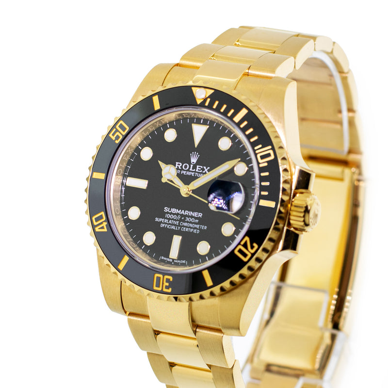 Rolex Submariner Date Black Dial Black Bezel 116618LN Da Vinci