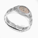 Rolex Oyster Perpetual 34mm Stainless Steel Pink Index Dial Smooth Bezel 124200-Da Vinci Fine Jewelry