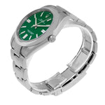Rolex Oyster Perpetual 41mm Stainless Steel Green Index Dial & Smooth Bezel 124300-Da Vinci Fine Jewelry