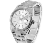 Rolex Datejust 36mm White Gold & Steel Silver Index Dial and Fluted Bezel 126234-Da Vinci Fine Jewelry