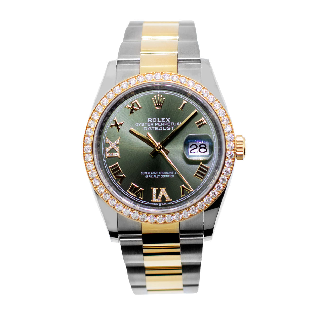 Rolex datejust sale 36 olive green