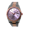 Rolex Datejust 41mm Everose Gold & Steel Sundust Index Dial & Fluted Bezel 126331-Da Vinci Fine Jewelry