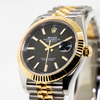 Rolex Datejust 41mm Yellow Gold & Steel Black Index Dial & Fluted Bezel 126333-Da Vinci Fine Jewelry