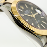 Rolex Datejust 41mm Yellow Gold & Stainless Steel Black Index Dial & Fluted Bezel 126333-Da Vinci Fine Jewelry