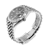 Rolex Datejust II 41mm Stainless Steel Dark Rhodium Diamond Dial 18K White Gold Fluted Bezel 126334-Da Vinci Fine Jewelry