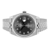 Rolex Datejust II 41mm Stainless Steel Dark Rhodium Diamond Dial 18K White Gold Fluted Bezel 126334-Da Vinci Fine Jewelry