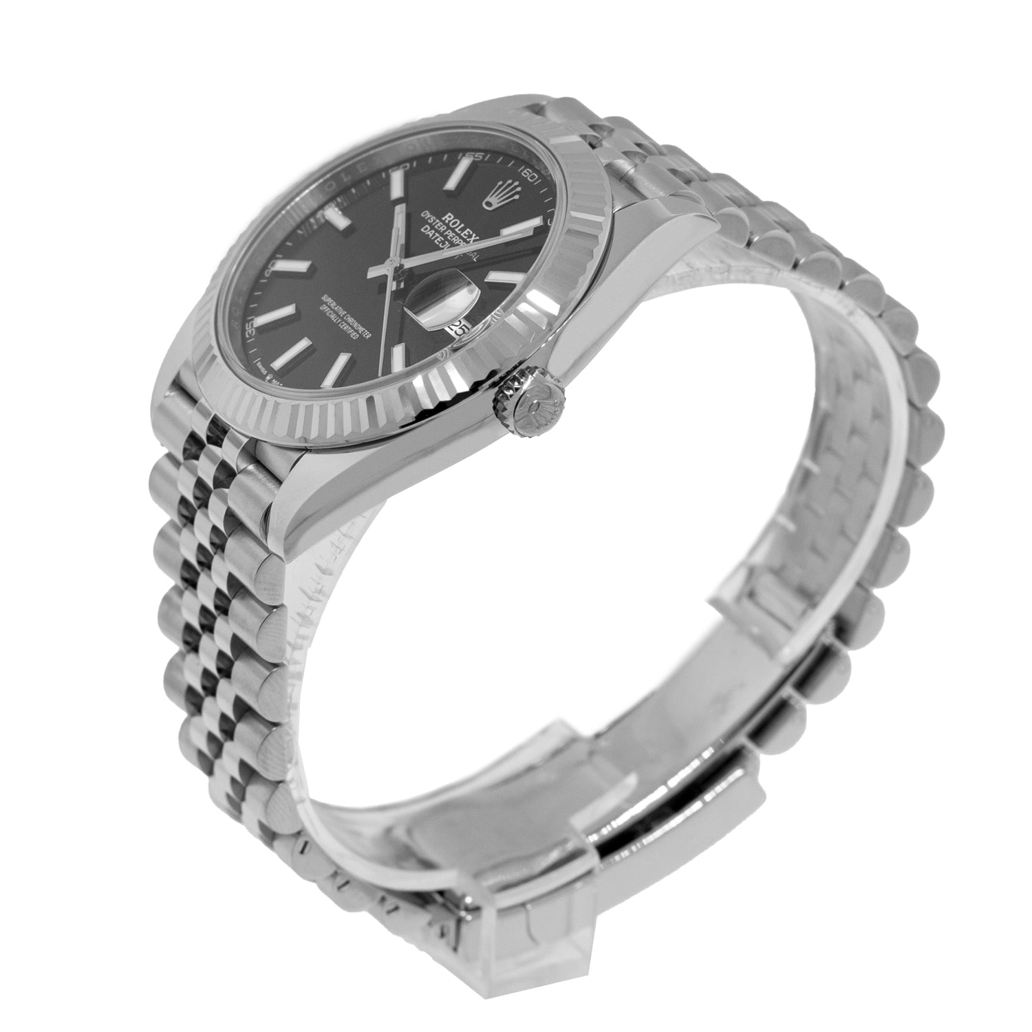 Rolex Datejust II 41mm Stainless Steel Black Index Dial 18K White